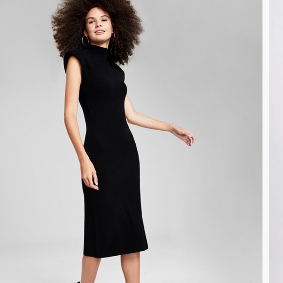 Women's Cap-Sleeve Sweater Dress - Picture 9 of 9